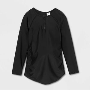 Raglan Long Sleeve Rash Guard Maternity Top - Isabel Maternity